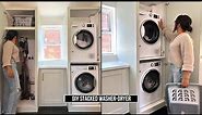 DIY STACKED WASHER-DRYER CABINETS | Utility Room Makeover | Shade Shannon