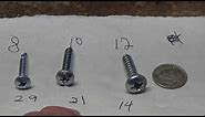 Sheet metal screw and drill bits sizes, Sheetmetal screws will work in wood but not wood screw