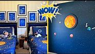 Super Cool Space Themed Room Makeover For Kids With Fun Décor Ideas & Easy DIY's