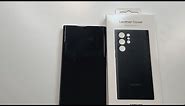 Official Samsung Leather Case Black for Samsung S22 Ultra Unboxing and Review
