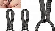 Titanium Carabiner Keychain Key Clip with Stainless Steel Key Ring, TISUR Key Chain Clips Key Hook Holder