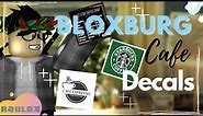 Bloxburg CAFE Decals - Menu & Logo's!