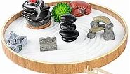 Set of 15 Zen Sand Garden for Desk, DIY Zen Garden Tabletop Rock Figure Lotus Plant Rake Tools Meditation Zen Home Office Decor Accessories Micro Landscape Sandbox Stress Relief Toy Gift