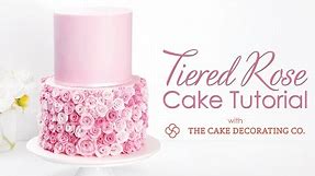 Making This Two Tier Fondant Rose Cake With The Cake Decorating Company - Cake Tutorial