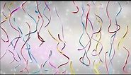🥳🎶 Party Colorful Streamers Ribbon Confetti Birthday Animated Loop Video Background for Edits