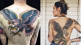 Back side Eagle Tattoo Design and Ideas