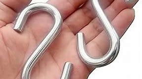 304 Stainless Steel S Hooks Heavy Duty,Outdoor Rust-Free Strong Industrial Grade Quality Utility Hooks 3.2 Inch /4 Pack