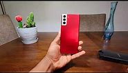 Unboxing the New Samsung Galaxy S21+ Plus - Phantom Red - No Charger now? 😨