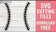 Baseball Stitches Svg Free Cut File for Cricut