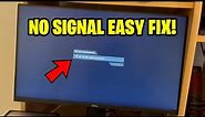 No Signal From PC to Monitor EASY FIX! (How to Fix No Signal on Monitor)