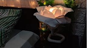 DIY rose night lamp 2020 || bedside table lamp diy||diy rose light||diy rose lamp shade||Sajal's Art