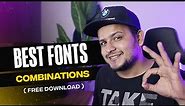 BEST FONT COMBINATIONS for Graphic Designer (Free Download)