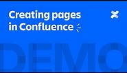 Creating pages in Confluence | Atlassian