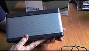 Bose Soundlink III Bluetooth Speaker, cover and charging dock
