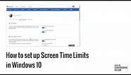 How to Set up Windows 10 Child screen time limits