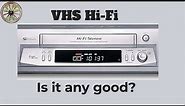 VHS HI-FI Sound Test Results: HI-FI Stereo VHS audio recordings. How good are they?
