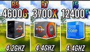 Ryzen 5 4600G vs Ryzen 7 3700X vs Intel i5 12400F