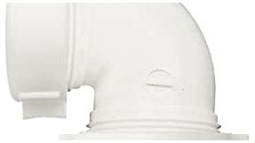 Plumb Pak PP20555 Sink Drain Pipe Elbow with Reducing Washer, 90 Deg, 1-1/2 in, Plastic, White