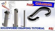 Carabiner Solidworks (HOOK CLIMBING) || PART || SOLIDWORKS DRAWING TUTORIAL #81