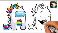 How to Draw AMONG US Unicorn 🦄