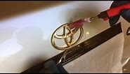 How to: Gold Plating on Plastic Chrome Car Emblems & Badges - ON CAR