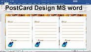how to make 4 postcards on one page in word