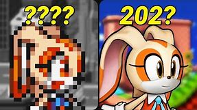 Cream the Rabbit Evolution from Sonic Games