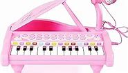 Piano Keyboard Toy for Kids-1 2 3 Year Old Girls First Birthday Gift -24 Keys Multifunctional Musical Electronic Toy Piano for Toddlers