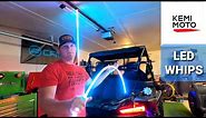 KemiMoto LED Whip Lights for ATV or UTV | Very Bright & Easy to Install