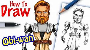 How to Draw Obi-Wan Kenobi from Clone Wars