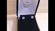 14k Solid Gold Stud Earrings with Natural Tanzanite