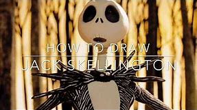 How to Draw Jack Skellington - TIME LAPSE - nightmare before christmas | Mr. Schuette