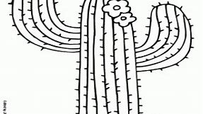 Saguaro Cactus coloring page printable game