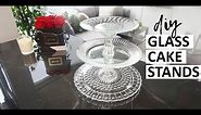 DIY Glass Cake Stands for Wedding (SO EASY) | Cheap diy 3 tier cupcake stand