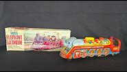 Elephant Locomotive, Modern Toys, Japan Battery Operated Tin Toy