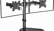 HUANUO 13-32 inch Dual Monitor Stand for Desk, Free Standing Monitor Stands for 2 Screens up to 17.6lbs per Arm, Fully Adjustable Dual Monitor Mount with Tilt, Swivel, Rotation, Max VESA 100x100mm