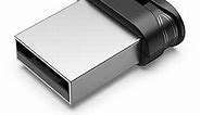 RAOYI 32GB USB Flash Drive, USB 2.0 Mini Fit Memory Stick Ultra Slim Thumb Drive Jump Drive Zip Drive Pen Drive with Lanyard-Black