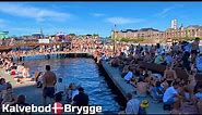 Kalvebod Brygge 🇩🇰 Harbor Beach | 4k Summer 2023 | Copenhagen Denmark | Beach Walk