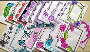 20 BEAUTIFUL BORDER DESIGNS/PROJECT WORK DESIGNS/A4 SHEET/FILE/FRONT PAGE DESIGN FOR SCHOOL PROJECTS