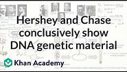 Hershey and Chase conclusively show DNA genetic material