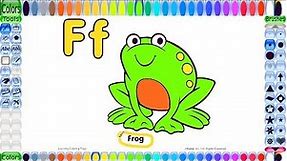 Coloring pages for kids | Alphabet Phonics Song | learn colors for kids | Letter F Alphabet Coloring