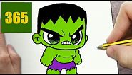 COME DISEGNARE HULK kawaii passo dopo passo - Disegni kawaii facile