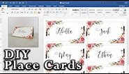 How to make DIY Place Cards with mail merge in MS Word and Adobe Illustrator