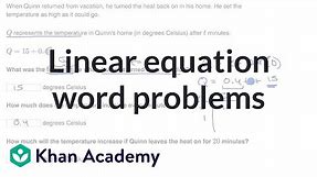 Linear equation word problems