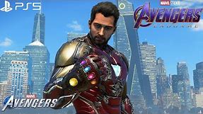 Marvel's Avengers - NEW MCU Iron Man Endgame Suit Gameplay 4K 60FPS (PlayStation 5)