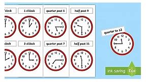 Analogue Clocks Worksheet
