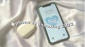 iphone xs black unboxing in 2022 🌸+ accessories ✨ (aesthetic customizing iphone) aesthetic vlog~