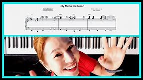 Fly Me to the Moon (Easy Jazz Piano) Sheet Music by Sangah Noona