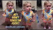 NO I DIDN'T TOUCH THE FOOD!! | TODDLER ARGUING | LILLY, DID YOU TOUCH JUDE'S FOOD?