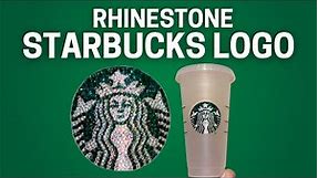 RHINESTONE STARBUCKS CUP // DIY How to Bling Starbucks Cold Cup Logo Beginner Tumbler Tutorial